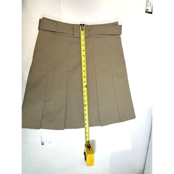 Escada Sport Tan Skirt Pleated Belted Size 4 US 34 German Academia Kawaii - Picture 8 of 16